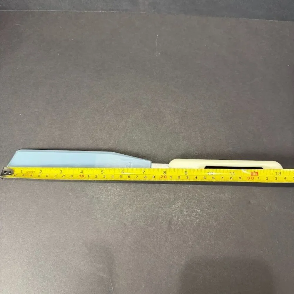 Vintage Bonny Nylon or Plastic Blue & White 13 Inch Serrated Knife